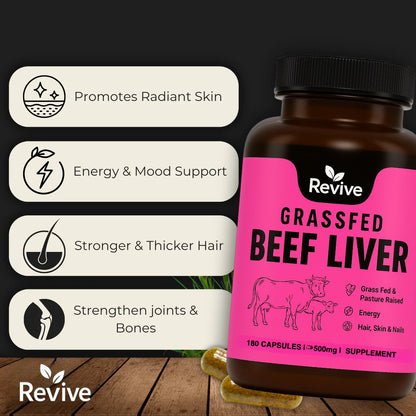 Revive™ Grass-Fed Beef Liver Superfood Capsules for Women