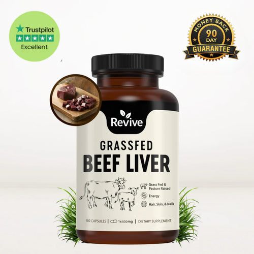 Revive™ Grass-Fed Beef Liver Capsules - The Missing Nutrient That's Keeping You Tired, Weak, & Mentally Foggy